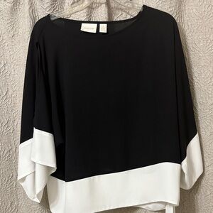 Chico's Two-Tone Black and White Blouse